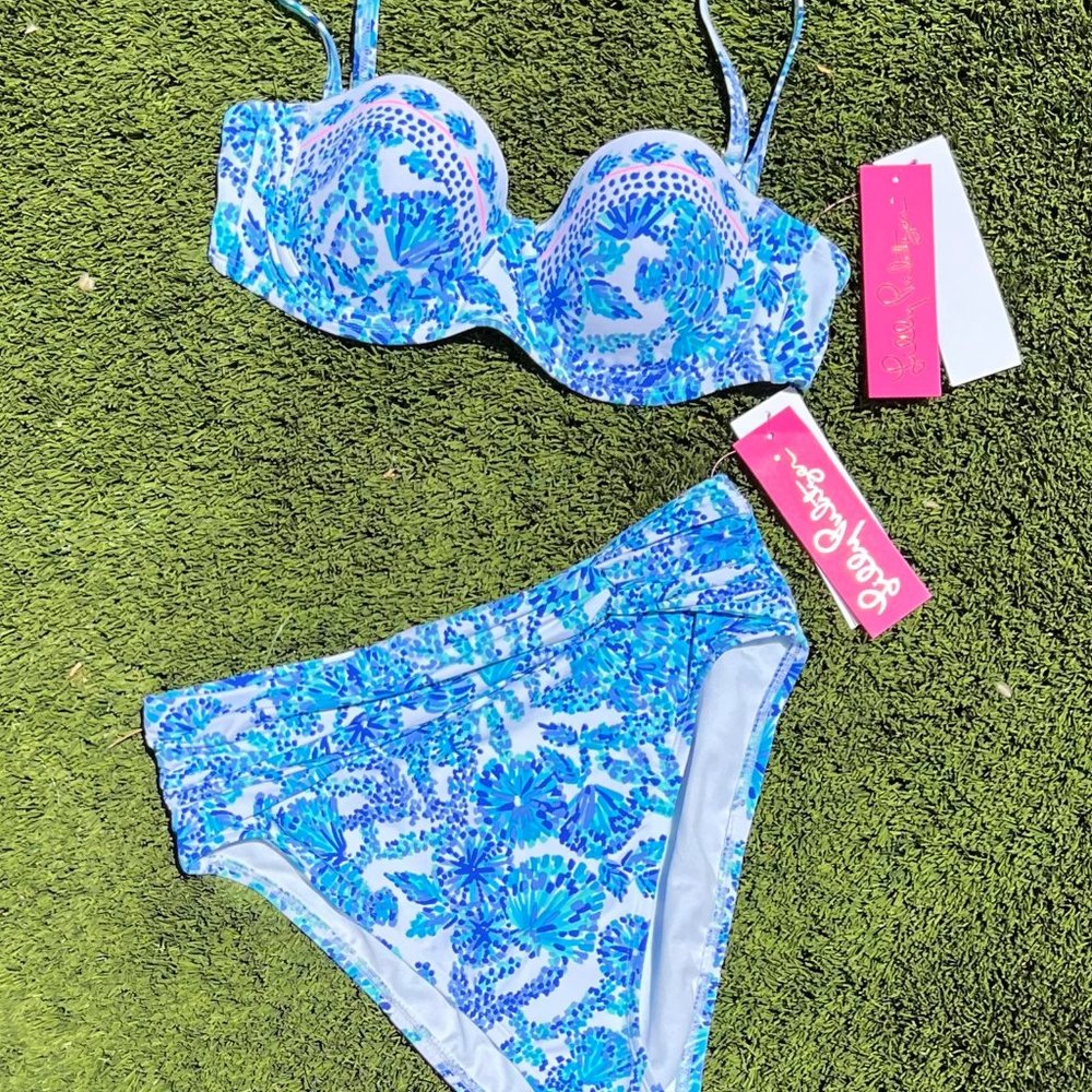 *NWT* Lilly Pulitzer Swim Bikini SET - High Waisted Bottoms & Convertible Top